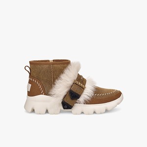 Ugg Fluff Punk Ankle Modestövlar Dam Bruna (594612DZQ)